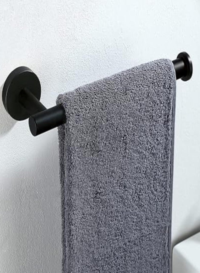 LUXIUR Towel Hanger for Wash Basin, Bathroom and Kitchen Sink Stand, 304 Grade Stainless Steel Towel Ring, Napkin Holder, Matte Black - Image 1